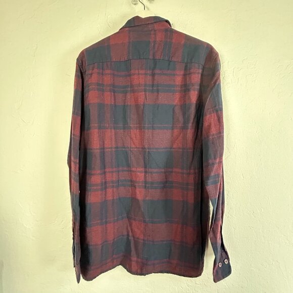 Tommy Hilfiger Mens Custom Fit Long Sleeve Button Up Plaid Shirt Medium Red New - Picture 2 of 7